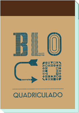 bloco quadriculado castanho