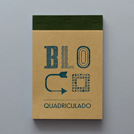bloco quadriculado verde