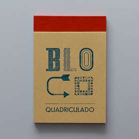 bloco quadriculado vermelho