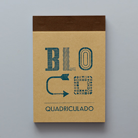 bloco quadriculado castanho