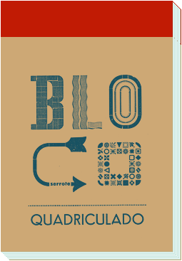 bloco quadriculado vermelho