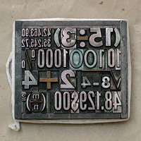 caracteres de chumbo caderno serrote contabilidade