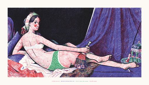 Poster Odalisca - nus vestidos book